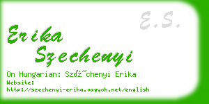 erika szechenyi business card